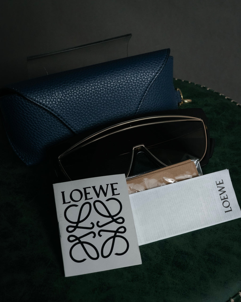 “LOEWE” 2018–2022 Futuristic shield acetate sunglasses