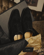 "DOLCE & GABBANA" 00's-10's Black suede wingtip oxford shoes