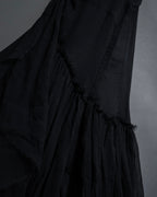"MCQ Alexander McQueen" 06-10's Puffed sleeve gathered georgette long dress