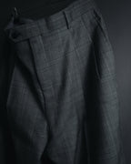 "YVES SAINT LAURENT" 80’s-90’s glen check tailored suit set