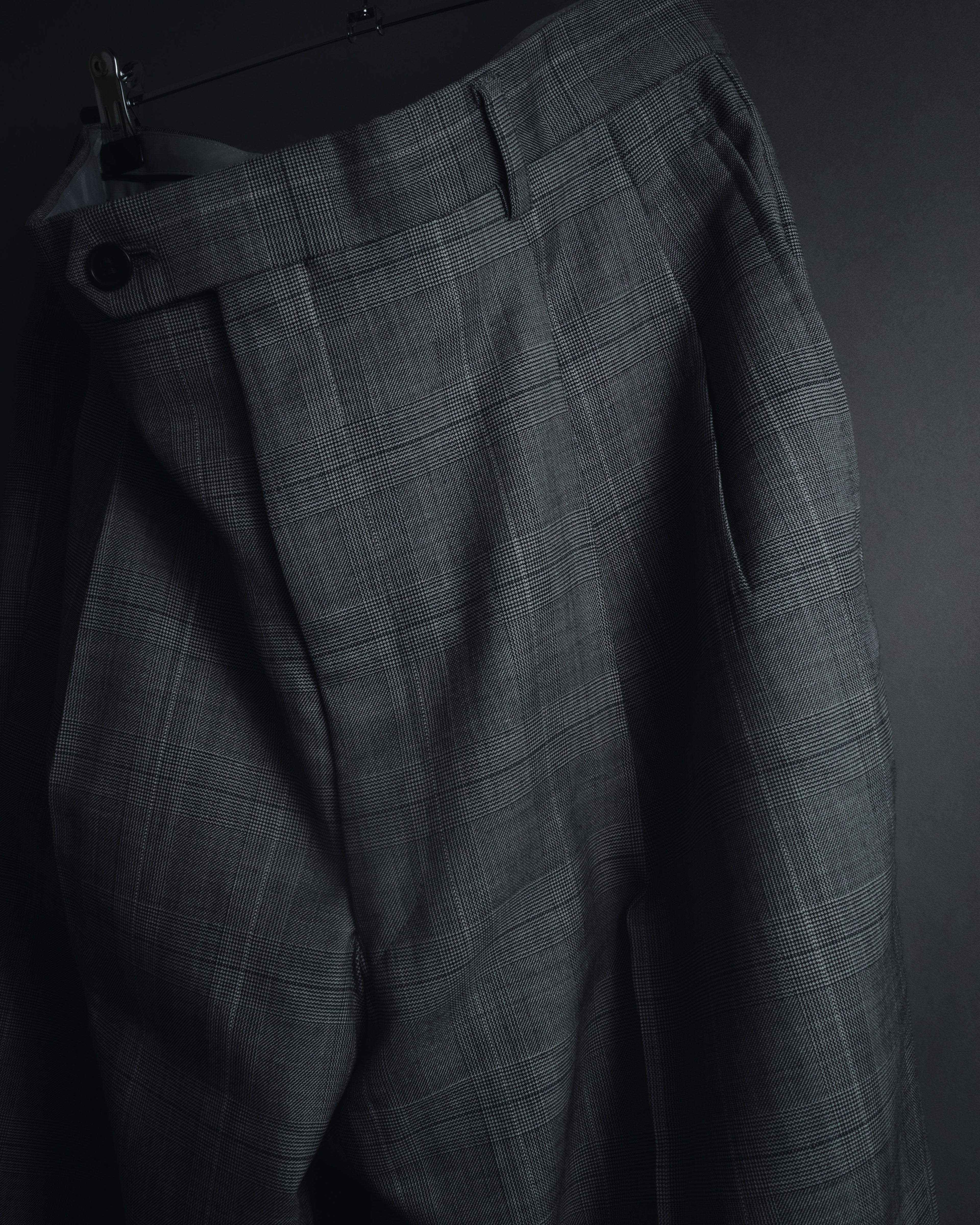 "YVES SAINT LAURENT" 80’s-90’s glen check tailored suit set