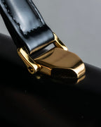 "Valentino Garavani" Logo turn lock parts design leather hand bag