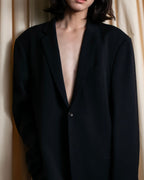 "GIORGIO ARMANI" Beautiful drape navy wool set up