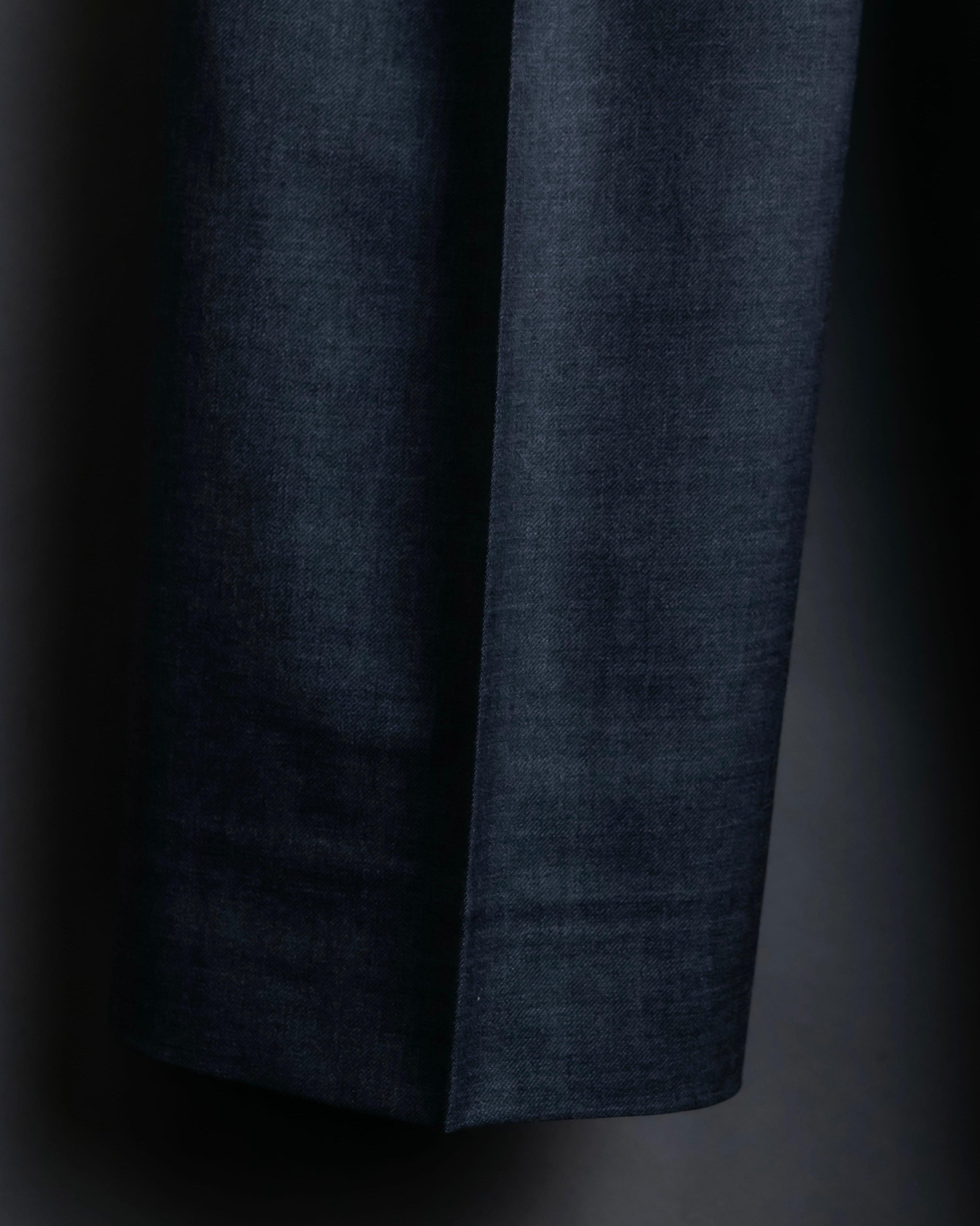 "CHANEL" 100% wool wide tapered slacks