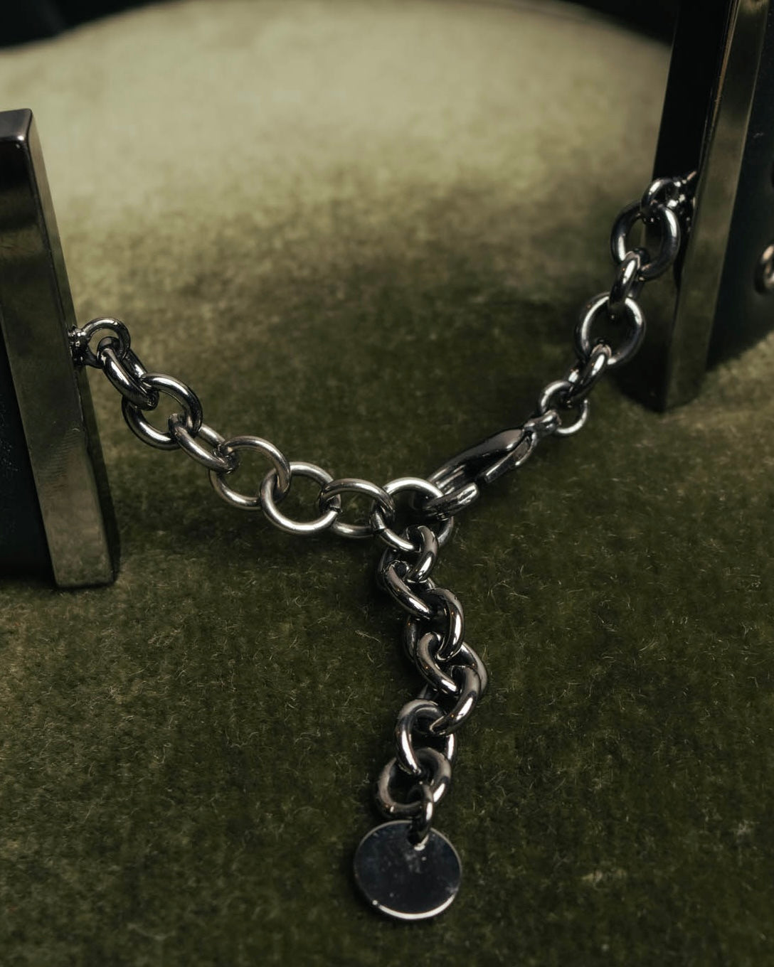 –SPECIAL– "Christian Dior" Late 2000s-2020s Eyelet leather choker necklace