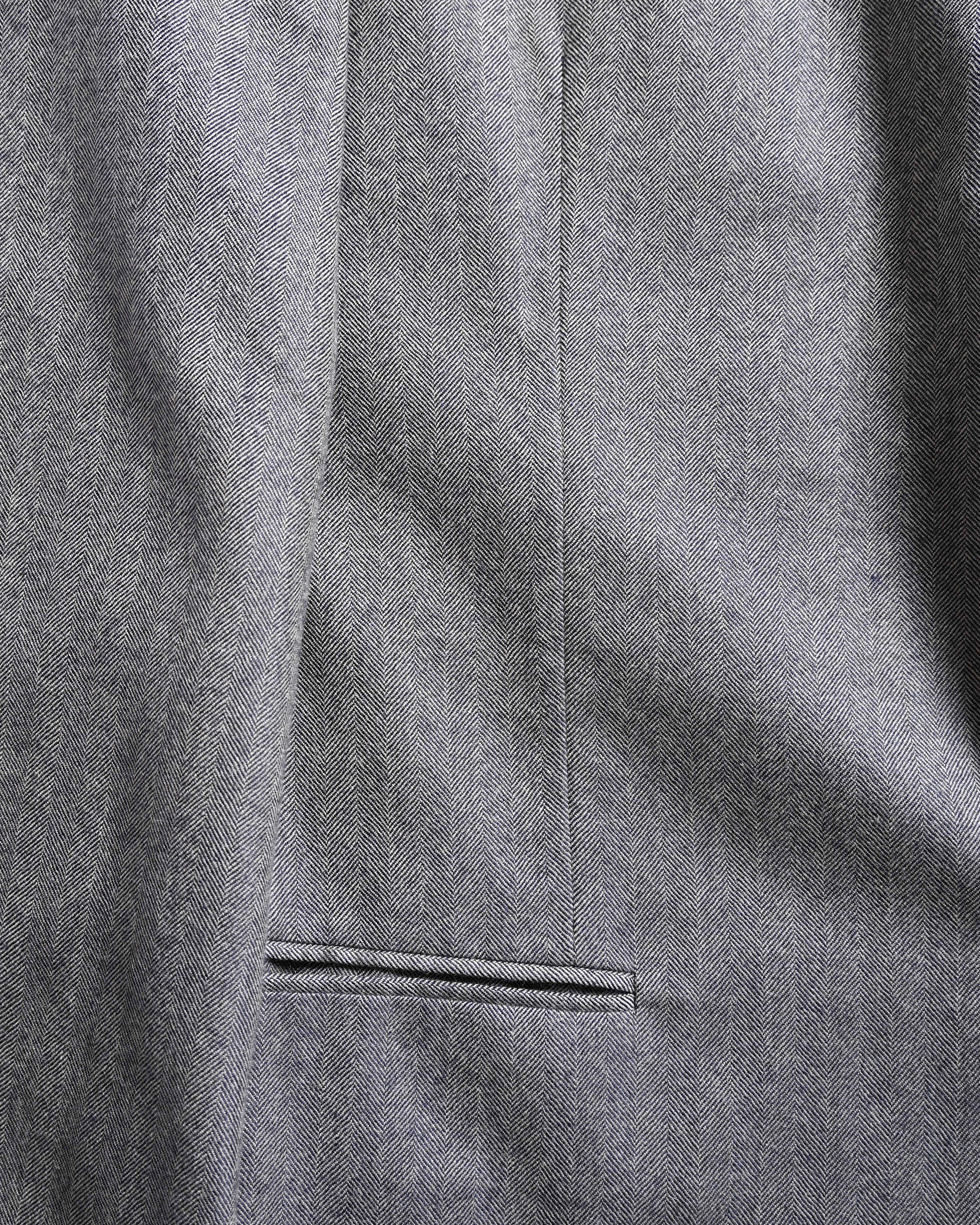 GIORGIO ARMANI/ Pure Cashmere Herringbone Oversized Tailored Jacket Gray