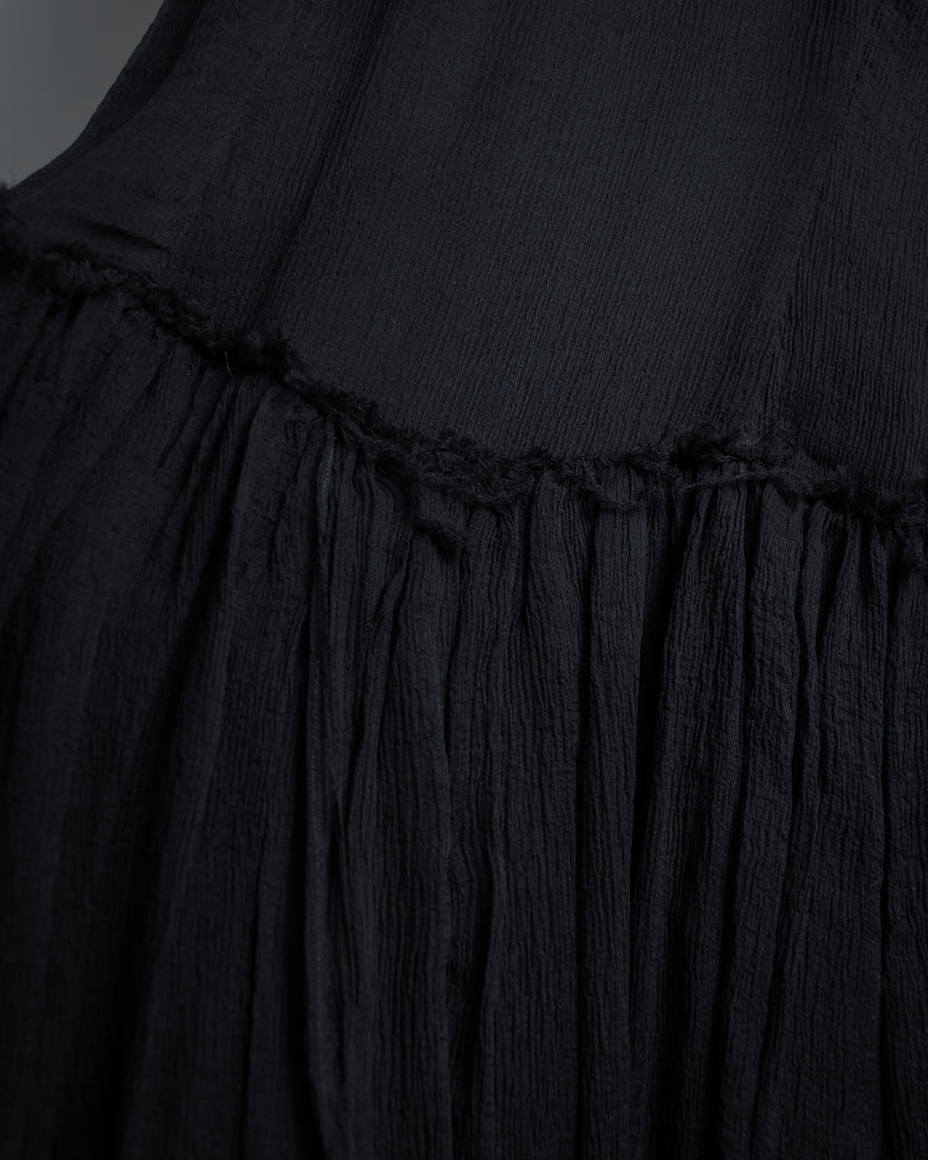 "MCQ Alexander McQueen" 06-10's Puffed sleeve gathered georgette long dress