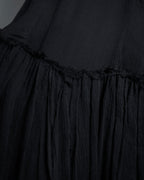 "MCQ Alexander McQueen" 06-10's Puffed sleeve gathered georgette long dress
