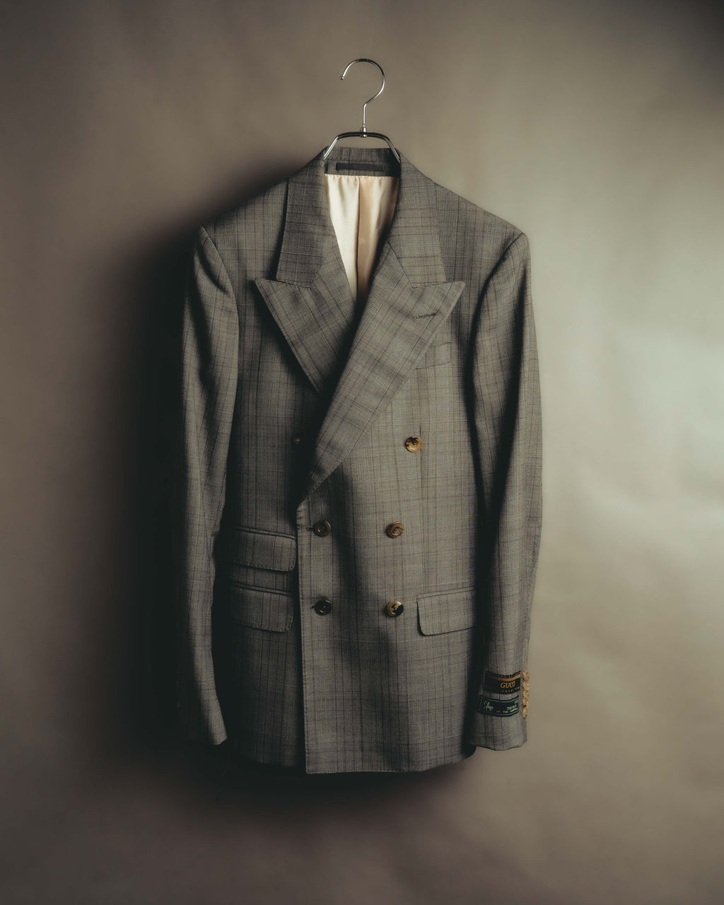 -SPECIAL- “GUCCI” 2019-2021 Glen check double-breasted wool suit
