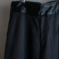 "SISLEY" Waistline switching design wide tapered slacks