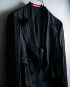 “Y’s COMPOSITION: SEE ATTACHED LABEL” Layered design multi buttons tail coat