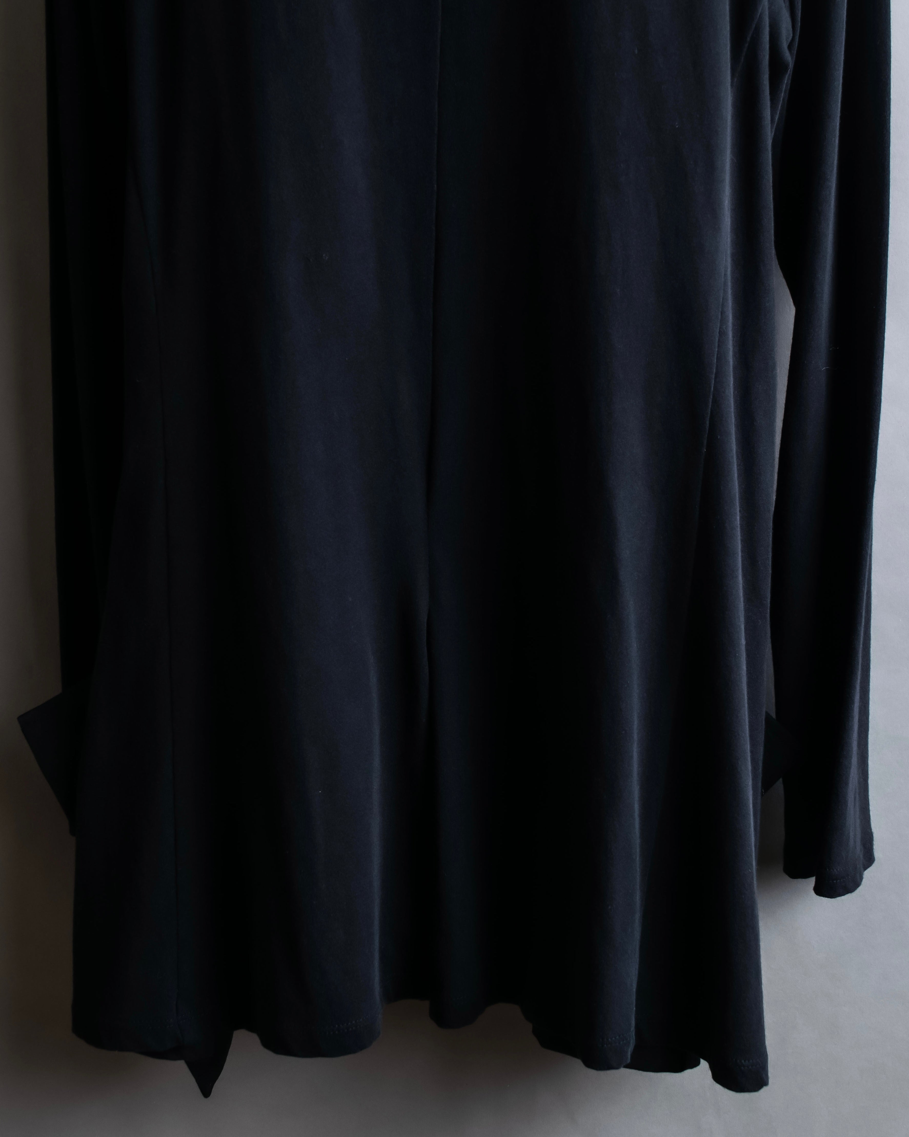 "YOHJI YAMAMOTO +NOIR" 21SS Drape panel design oversized shirt jacket