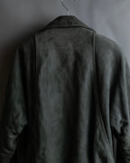 "LOEWE" Box silhouette suede leather blouson