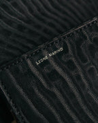 "Valextra" 80's-90's embossed leather document portfolio clutch