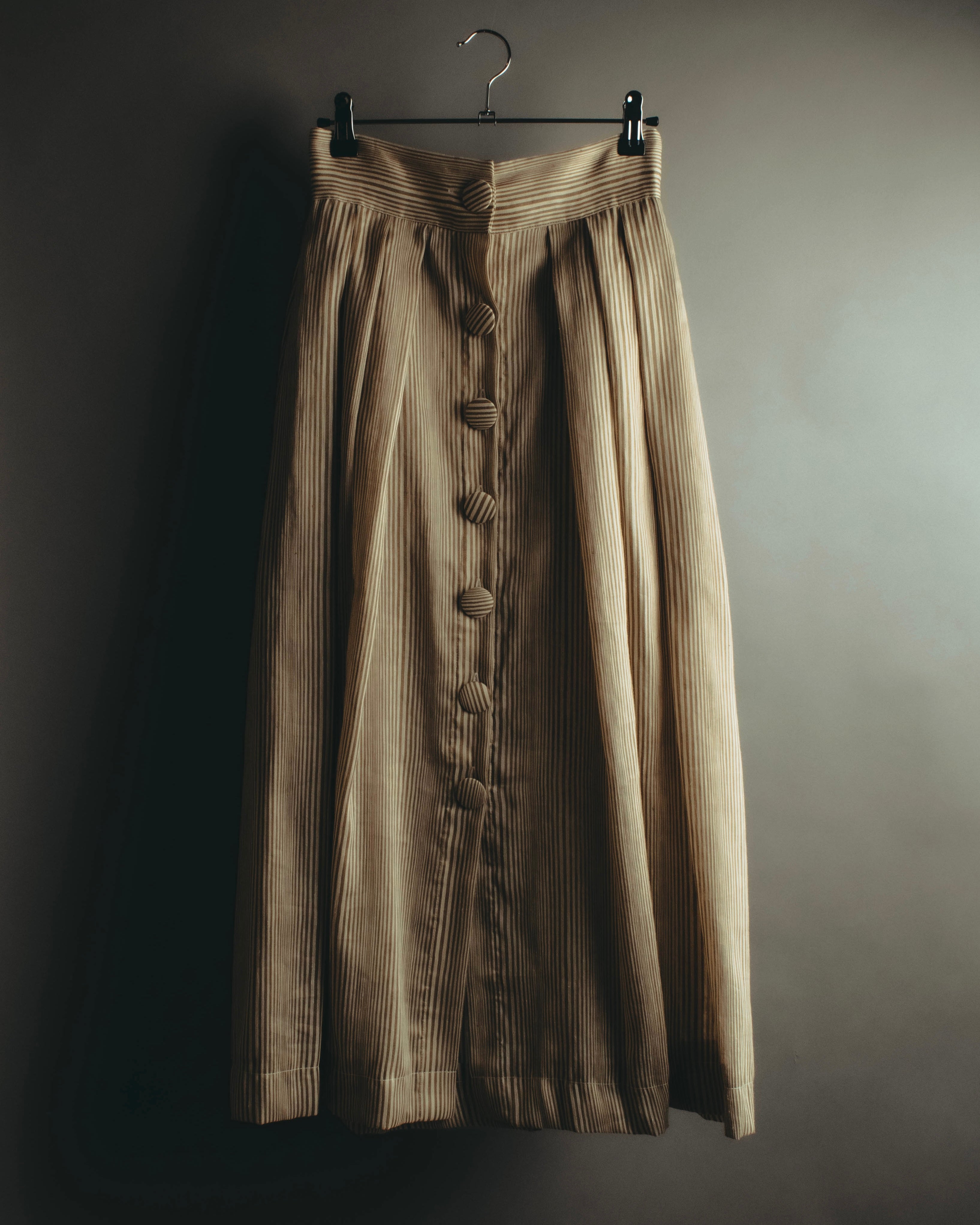 "DESTREE" 2020's Striped linen blend maxi skirt
