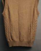 "Christian Dior" 80's-90's Preppy cable knit sweater vest