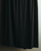 “HERMÈS” 90’s-00’s Minimal black silk wrap skirt