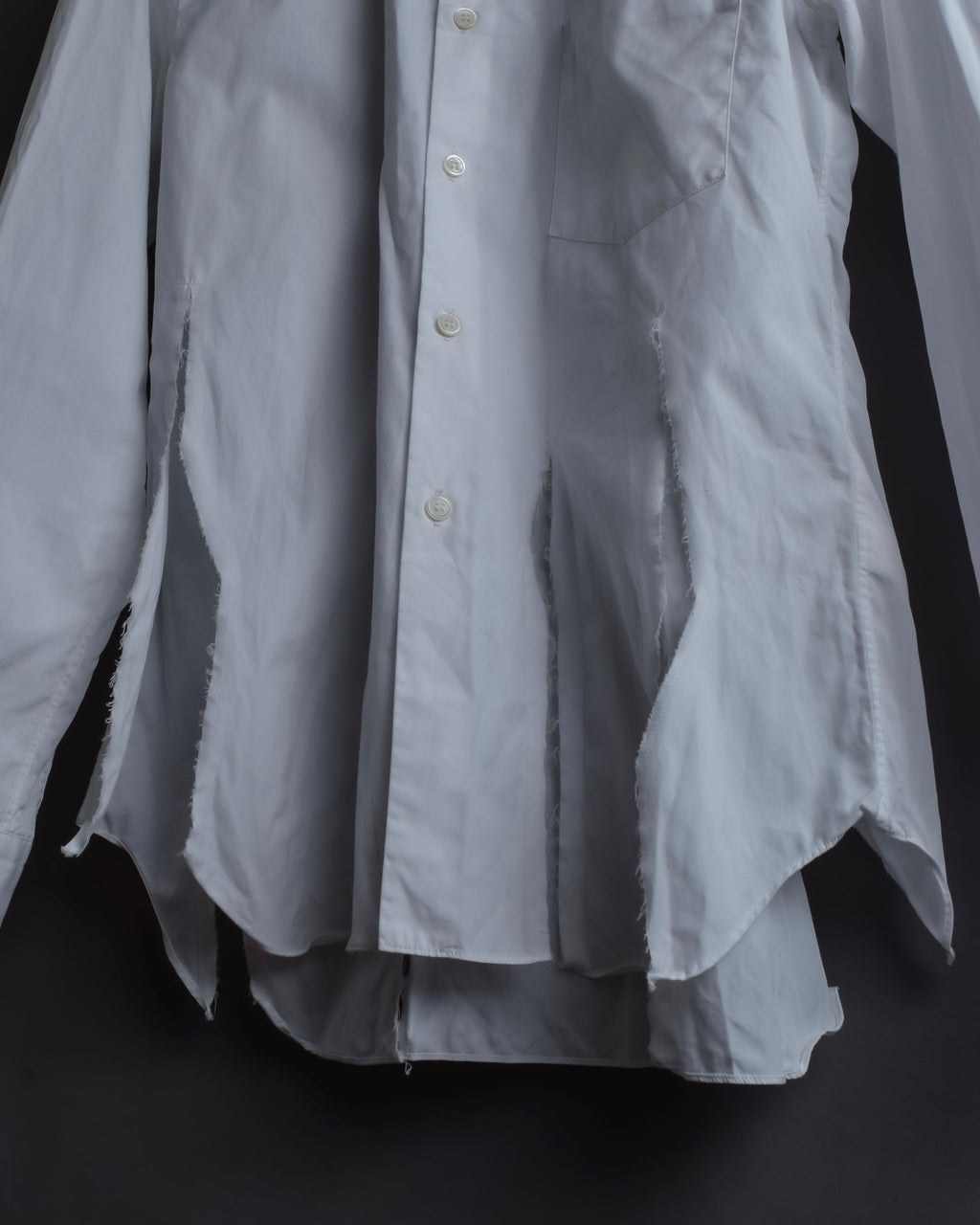 "COMME des GARCONS HOMME PLUS" 15SS Ripped cutting design cotton shirt