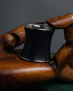 "HERMES" Drum-shaped calf leather scarf ring