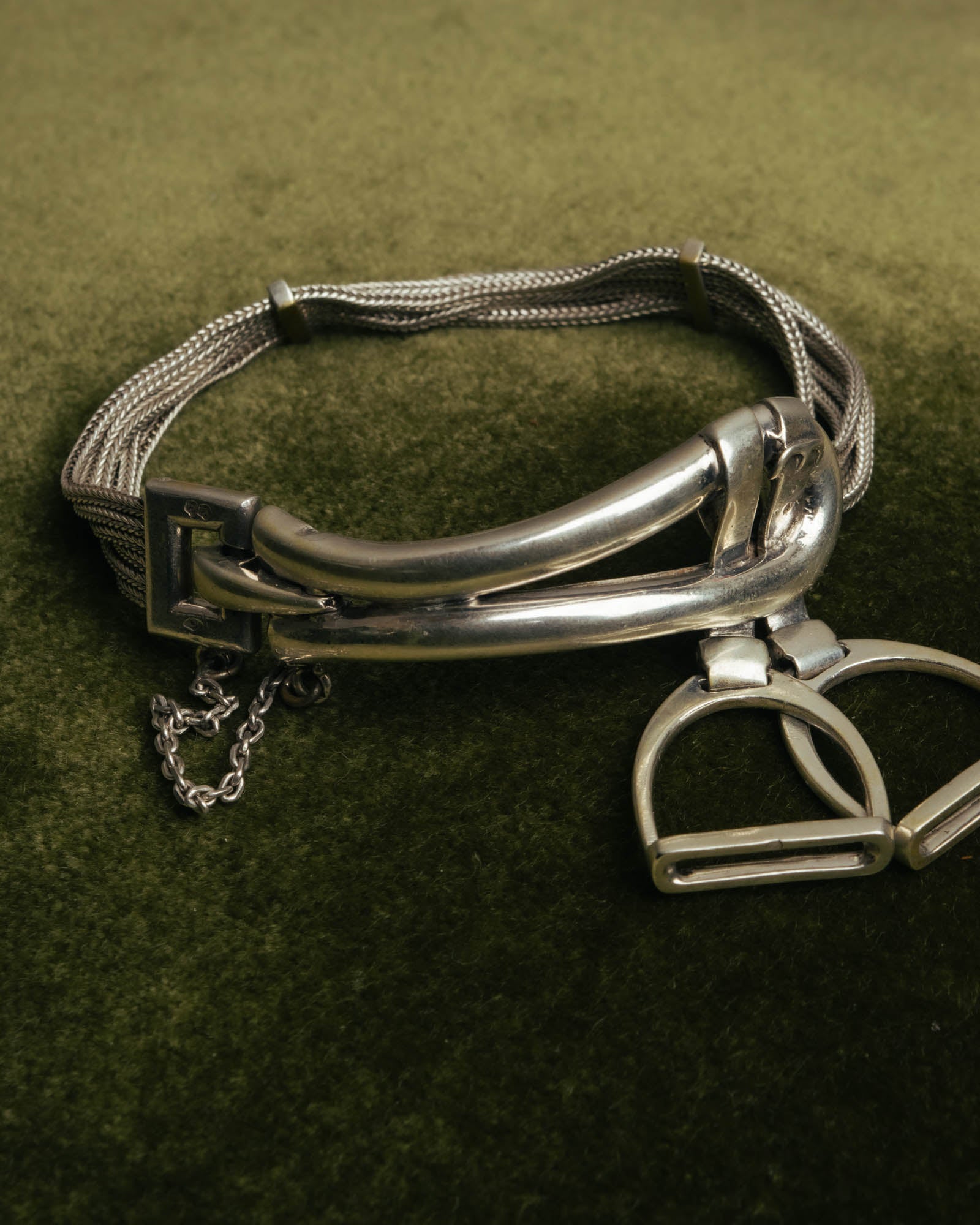 -SPECIAL- “HERMÈS” 70’s-90’s Étrier multi chain bracelet