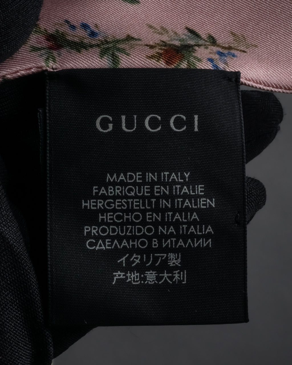 -SPECIAL- "GUCCI" Michele design floral print silk twilly scarf