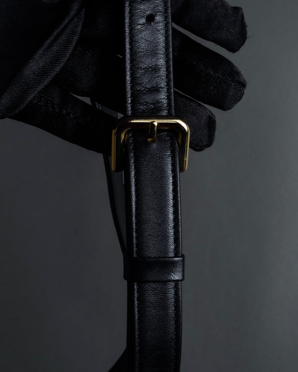 "JUNKO KOSHINO" Geometric motif design 2-way leather shoulder bag