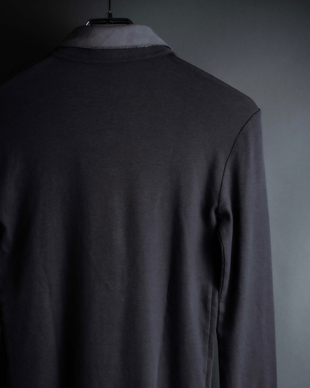 "BRUNELLO CUCINELLI" Layered shirt docking design knit pullover