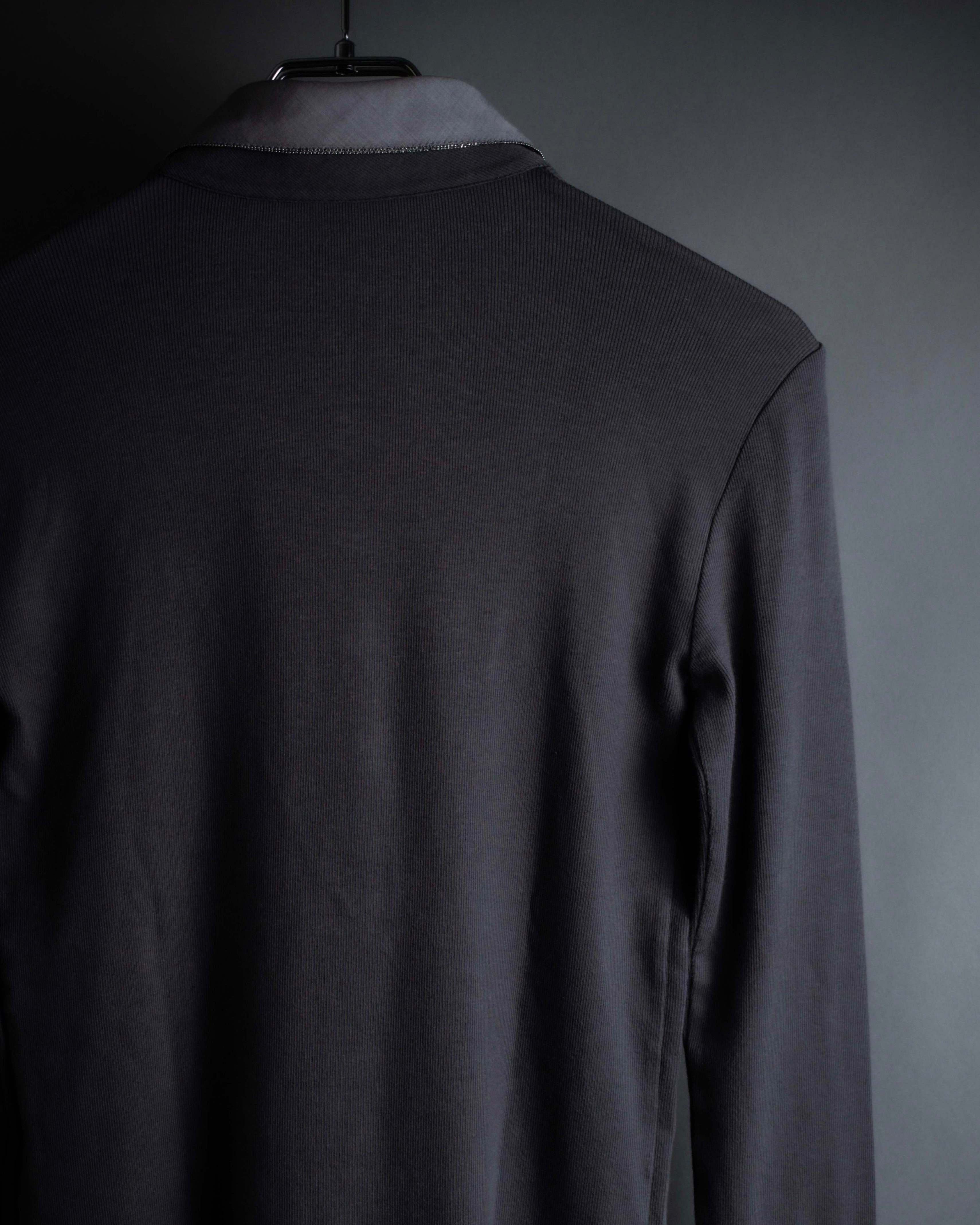 "BRUNELLO CUCINELLI" Layered shirt docking design knit pullover