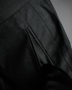 "HUGO BOSS" Fine-gauge wool khaki gray set up