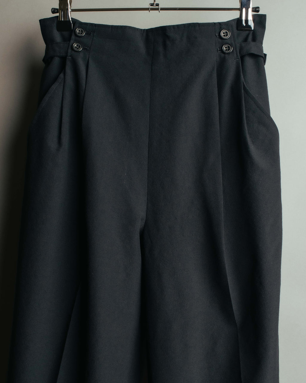 "Y’s" 90's-00's Vintage architectural high-waisted wide tapered wool trousers