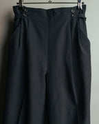 "Y’s" 90's-00's Vintage architectural high-waisted wide tapered wool trousers