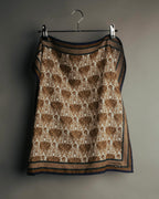 "Christian Dior" 80's-90's Baroque ornament print cotton scarf