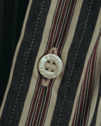 "GUCCI" 90's-00's Striped cotton button-down shirt