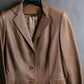 "LOEWE"  Camel brown leather tailored jacket