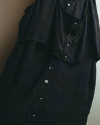 "Y's" 00's-10's Layered cupro sleeveless maxi dress