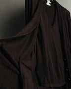 -SPECIAL- “HERMES” 00’s Cashmere cardigan and sleeveless knit twin set