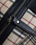 "BURBERRY" Refined design mini Boston leather bag