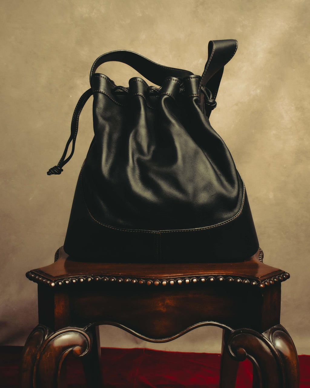 "LOEWE" 90's-10's classic drawstring shoulder bag