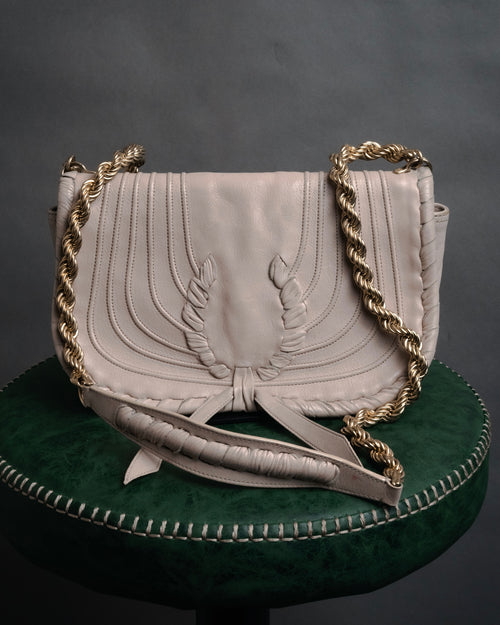 -SPECIAL- “NINA RICCI” 2012’s Ondine draped leather chain pochette bag
