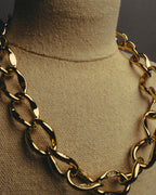 "Dior" Statement gold tone chain necklace