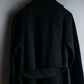 "Vintage large lapel design belted long gown coat"