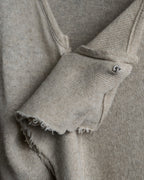 "Y's" Linen cotton mix ruffle design tank top