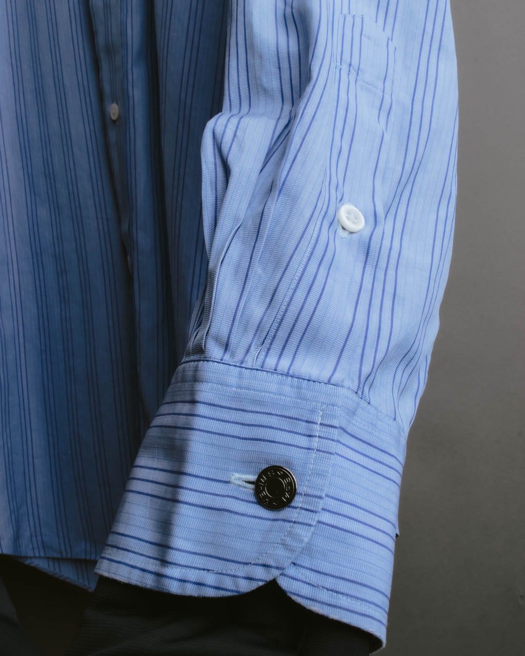 "Hermès" 90's-00's Striped cotton button-down shirt