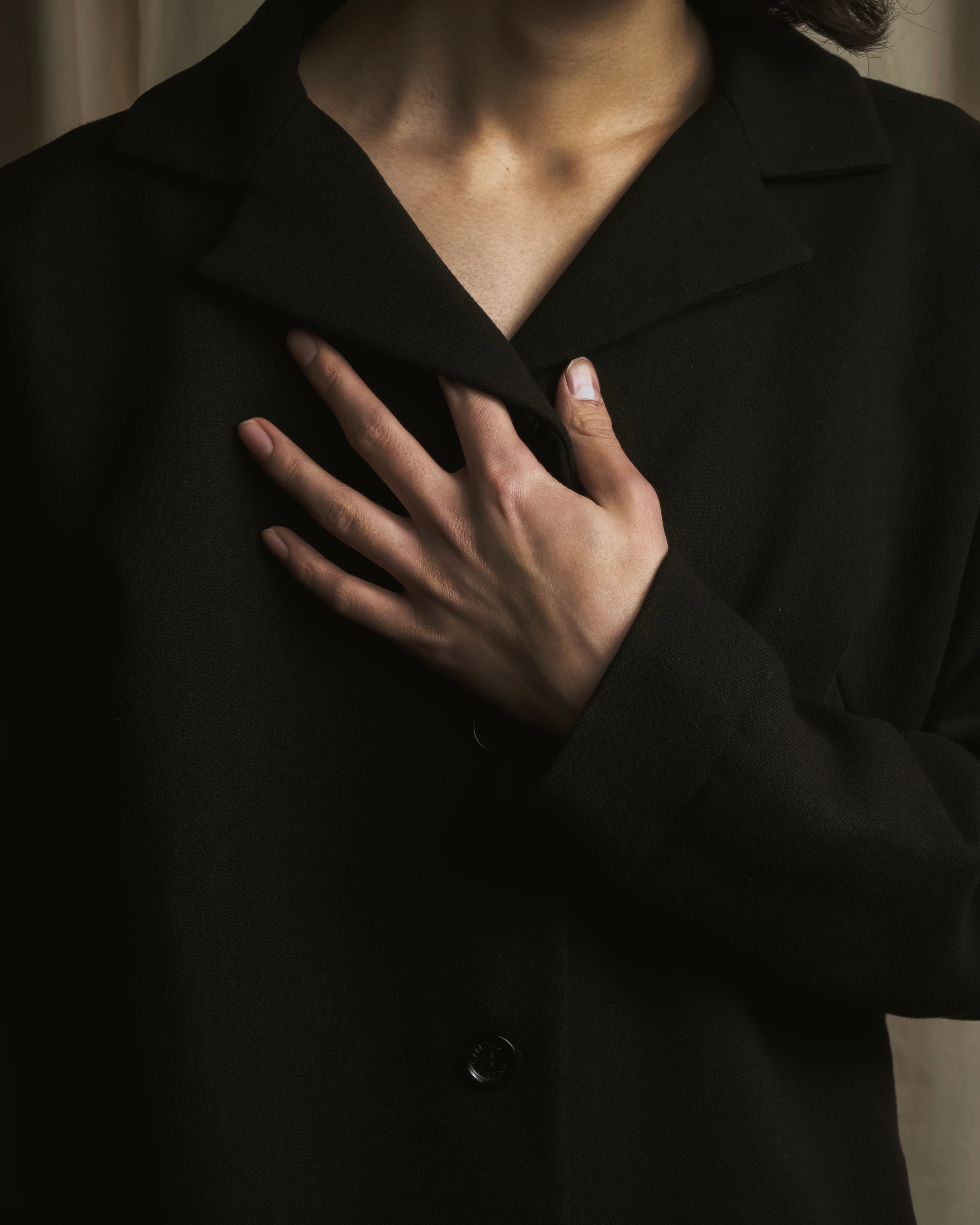 Abrigo de lana de sastrería minimalista de los años 90-00 de Dolce & Gabbana