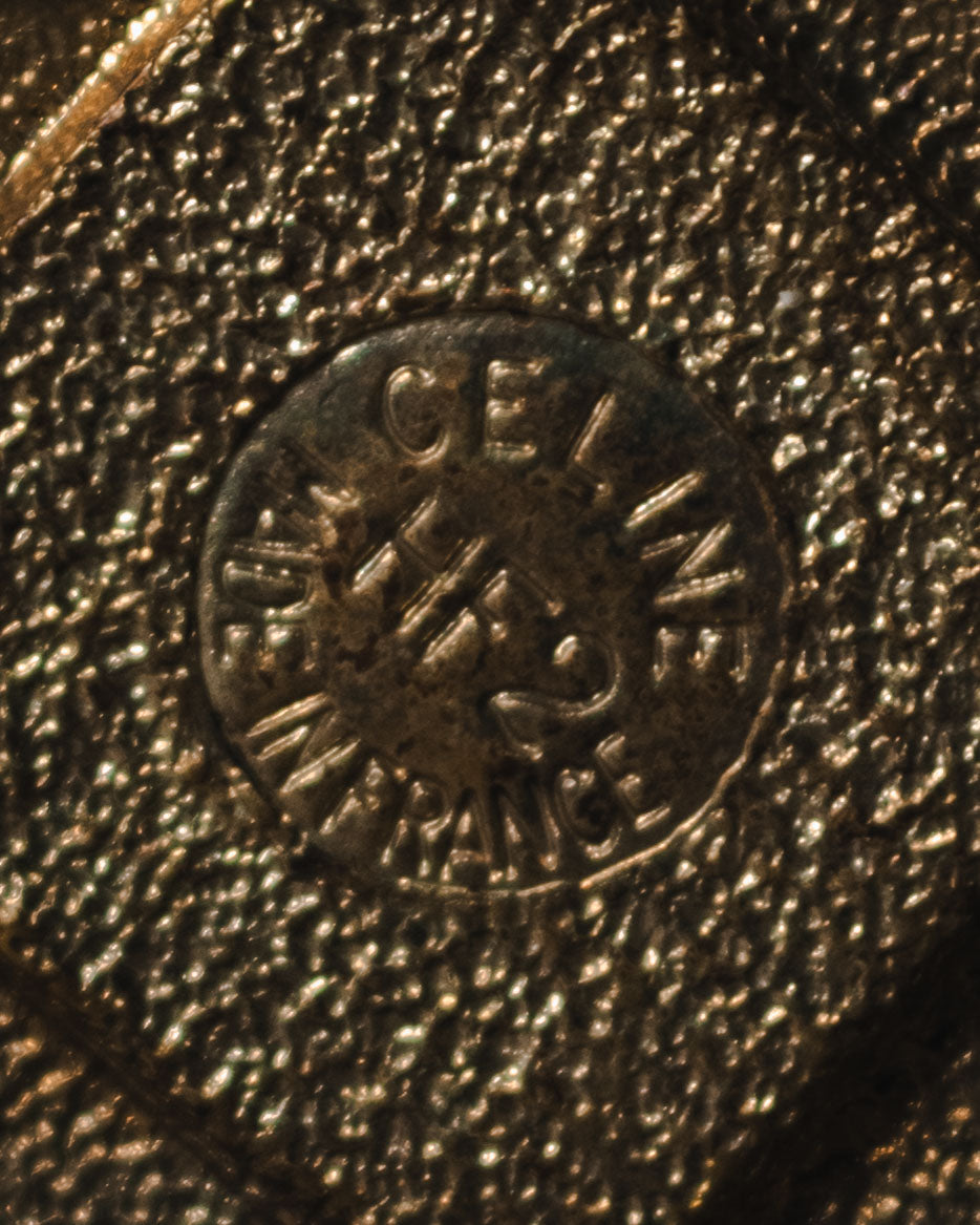 "CELINE" 80’s-90’s square stone pendant charm