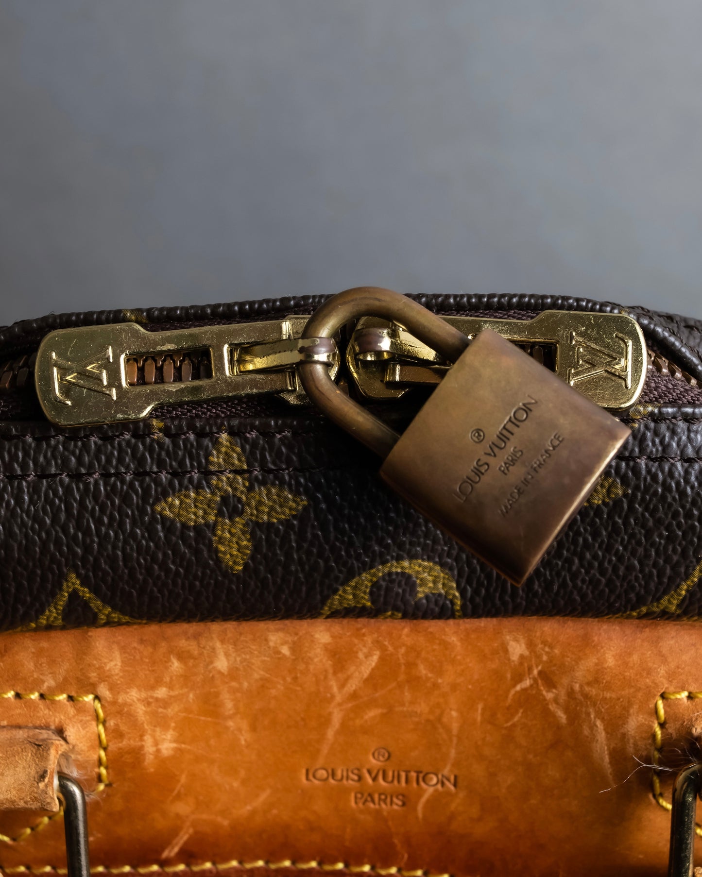 "LOUIS VUITTON" Deauville monogram pattern boston hand bag