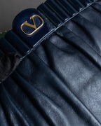 "VALENTINO" Gathered design rounded silhouette shoulder bag