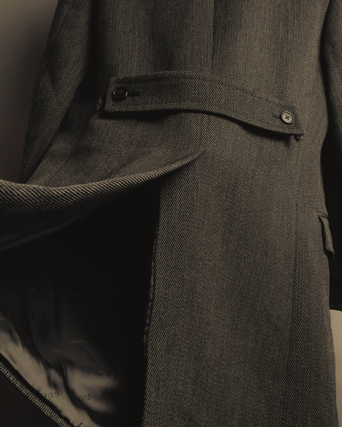 “GUCCI” Late 90’s-early 00’s military double breasted wool coat