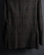 "Ernesto" Glen plaid flannel tailored jacket