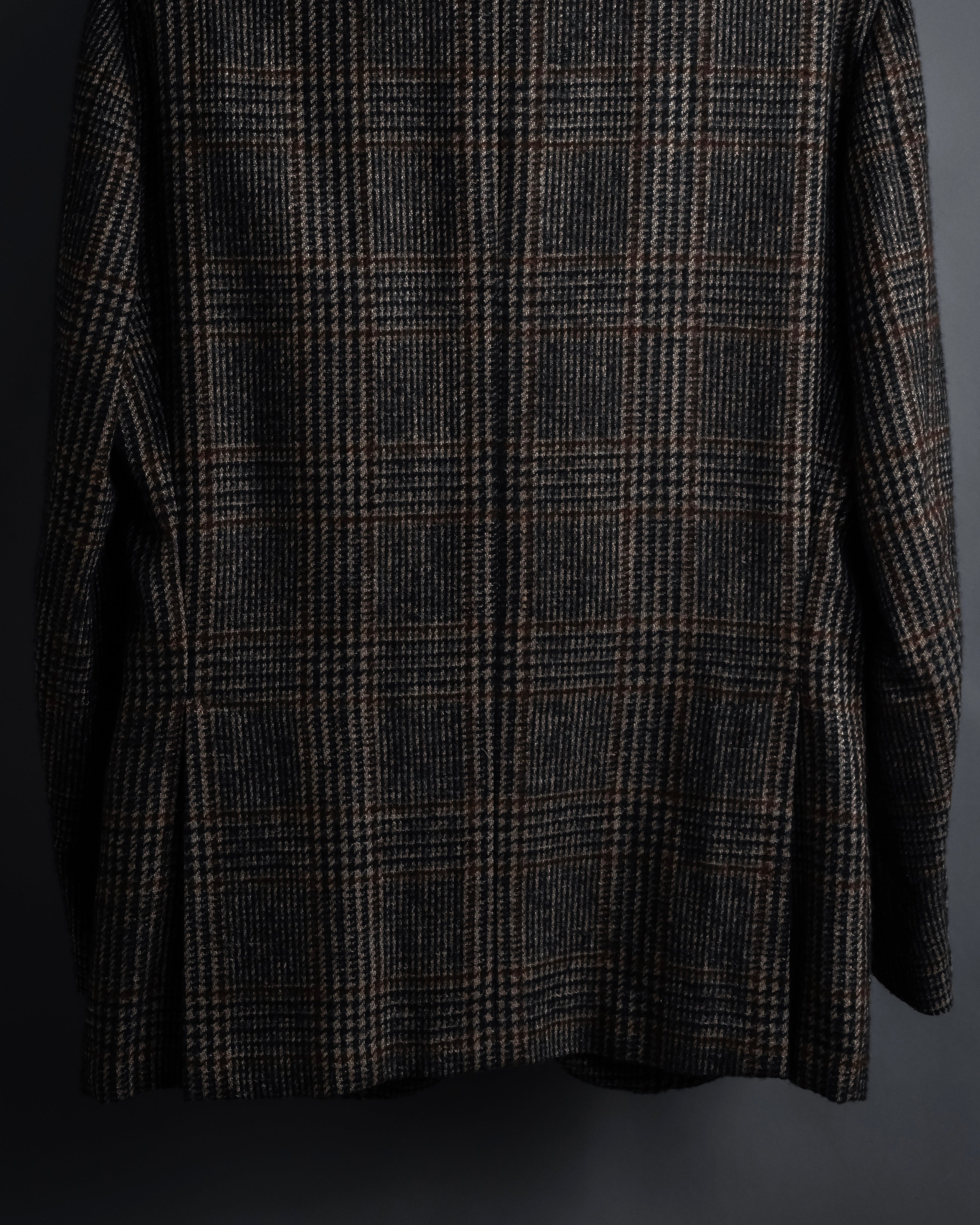 "Ernesto" Glen plaid flannel tailored jacket